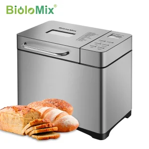 Biolomix – Machine à pain automatique 19 en 1, en acier inoxydable, 1KG, 650W