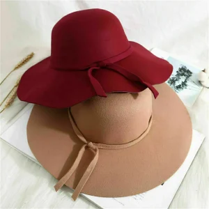 chapeaux élégant doux Vintage feutre Fedoras